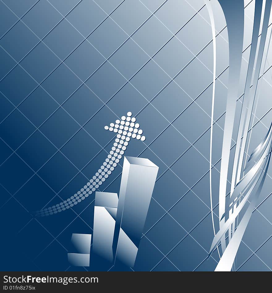 Abstract vector background with a graph. Abstract vector background with a graph