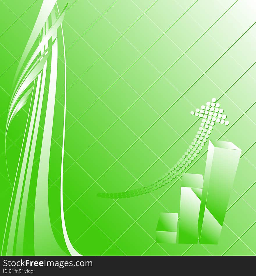 Modern vector background with a graph