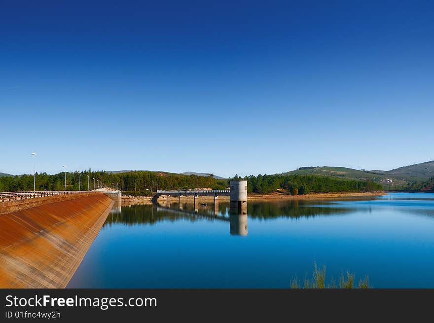 Water barrier dam of Apartadura, Alentejo, Portugal