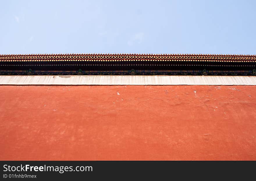 Red protection wall of beijing forbidden city. Red protection wall of beijing forbidden city