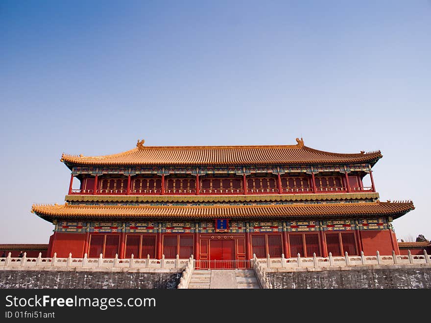 Great historical chinese archetecture in the forbidden city. Great historical chinese archetecture in the forbidden city