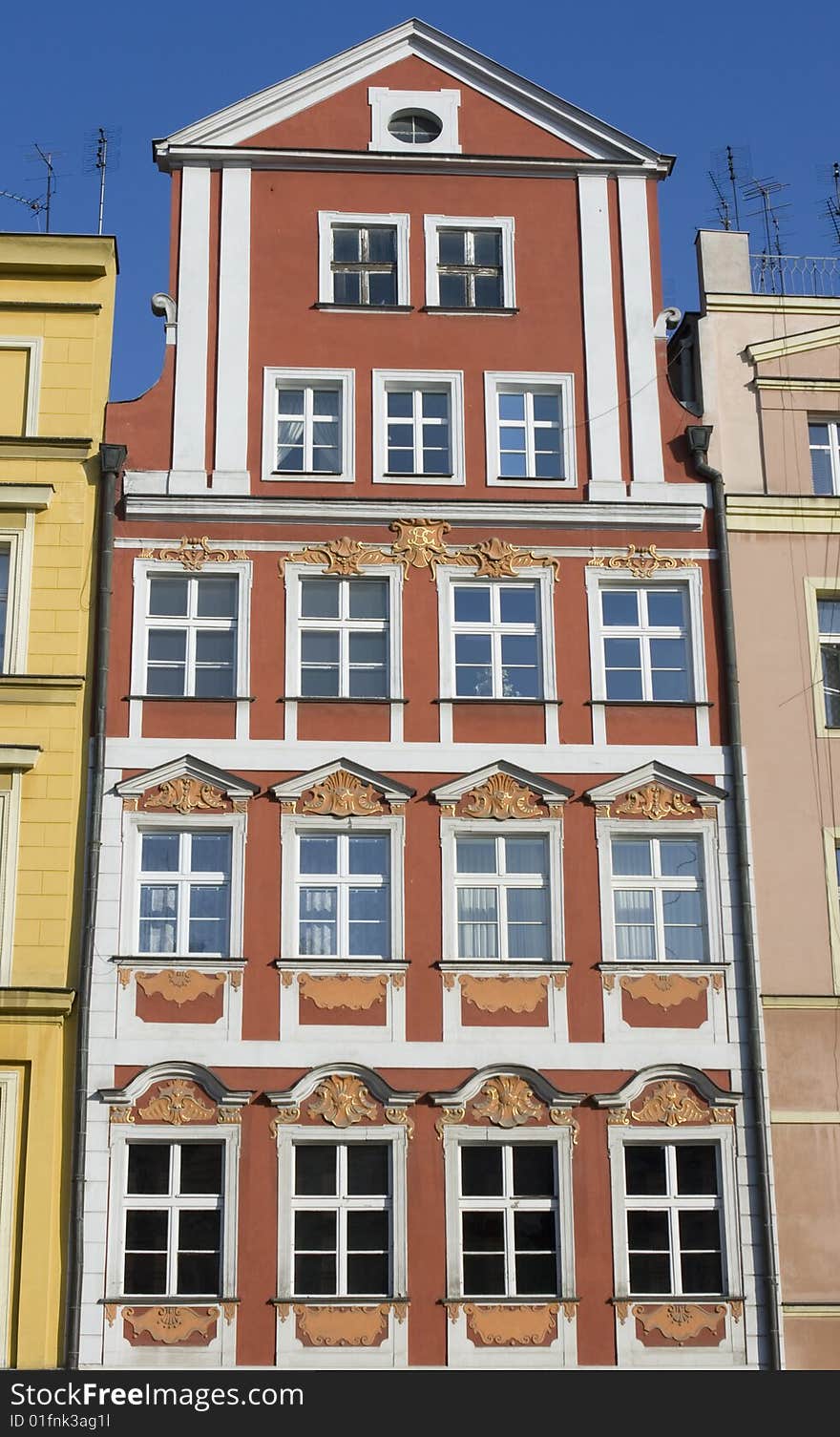 Antique apartment-house on Wroclaw Poland