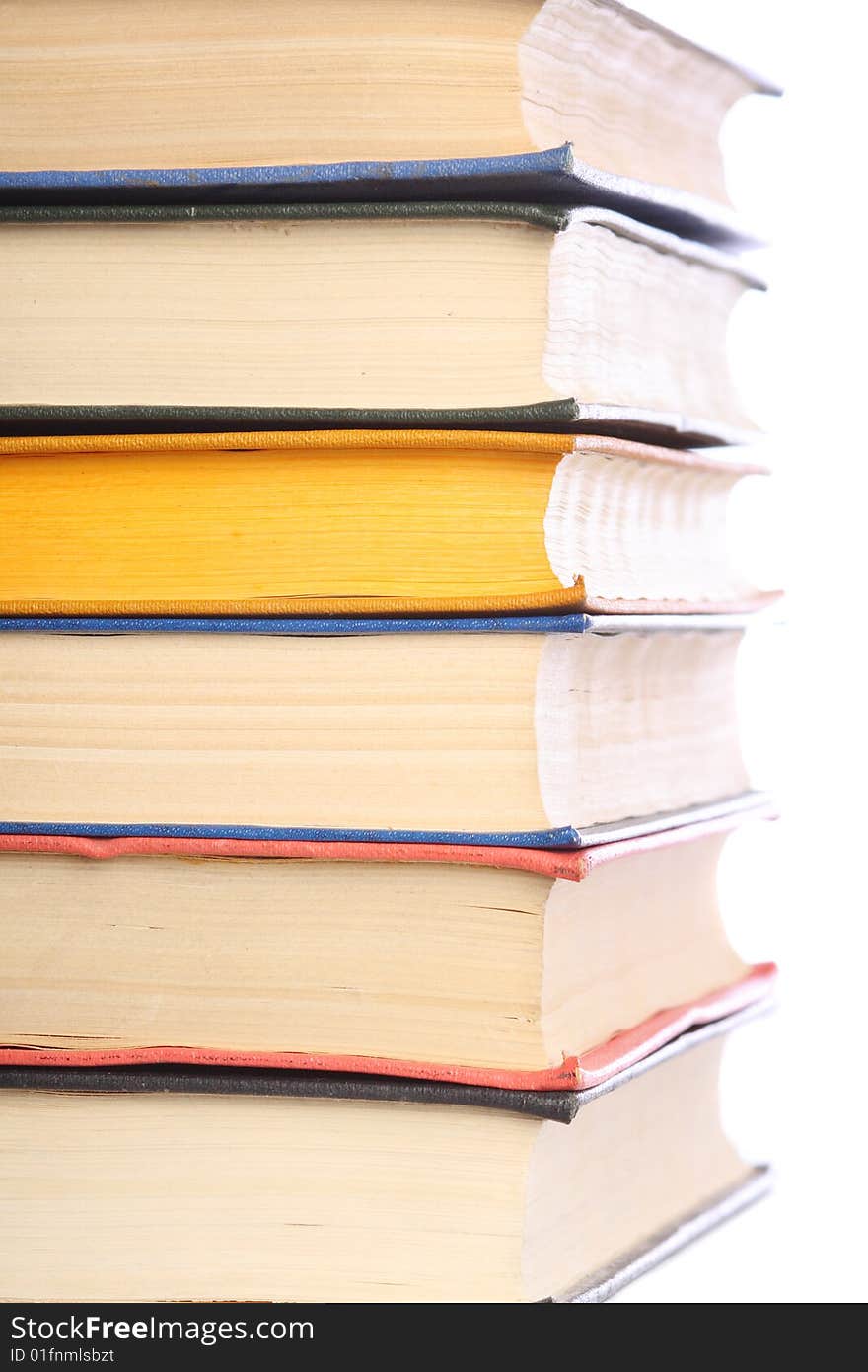 Stack of books isolated on white background. Stack of books isolated on white background