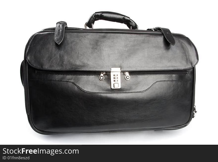 Travel or business bag isolated over white. Travel or business bag isolated over white