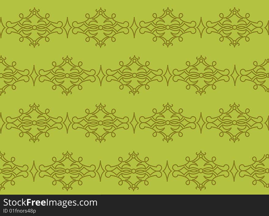 Green background with ornament