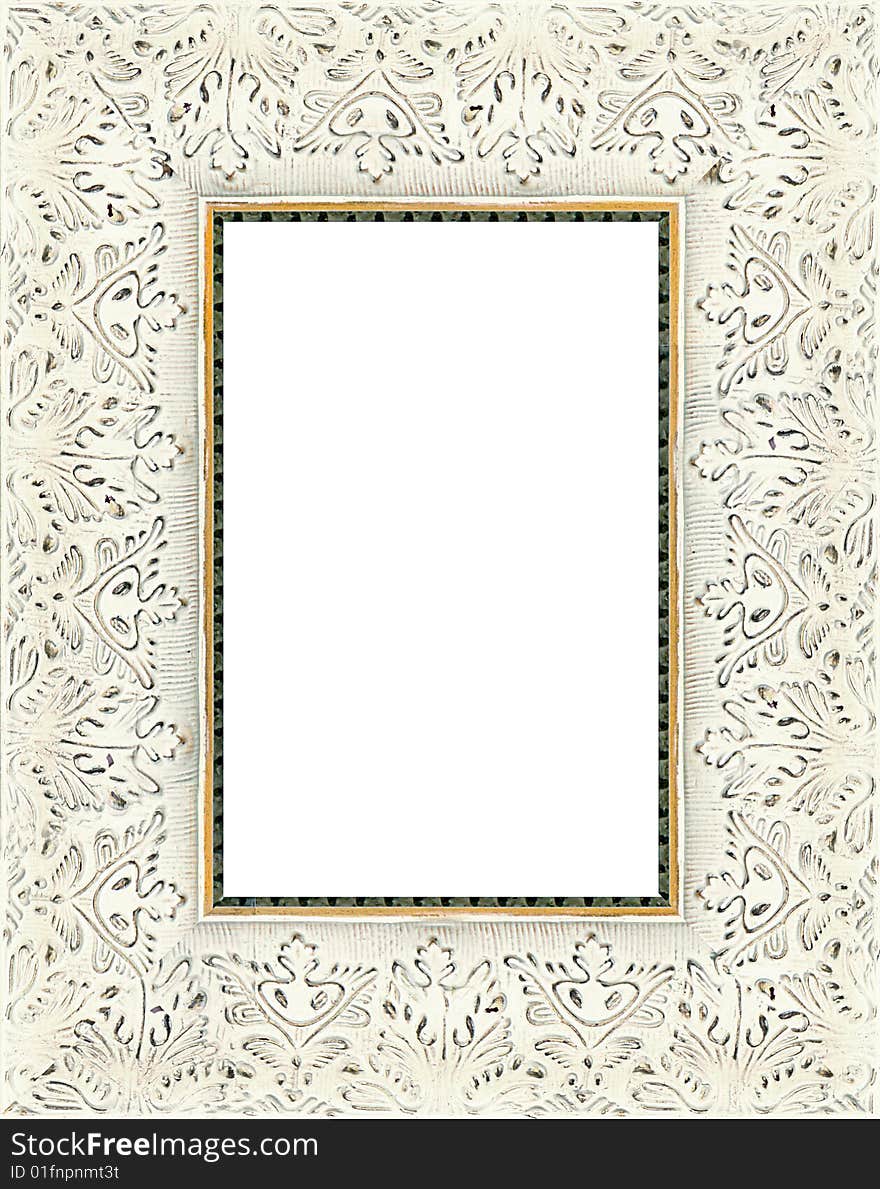 A picture white frame on a white