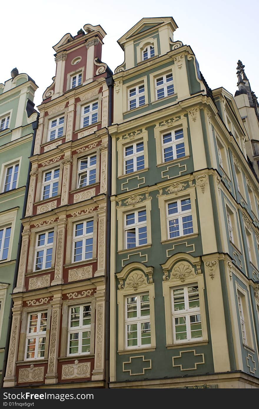 Antique apartment-house on Wroclaw Poland