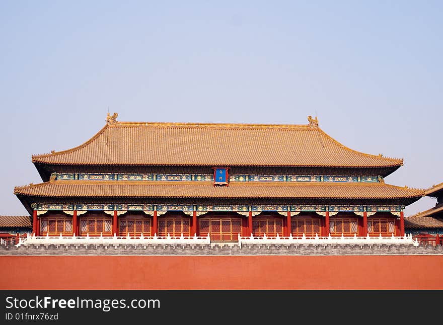 Great historical chinese archetecture in the forbidden city. Great historical chinese archetecture in the forbidden city