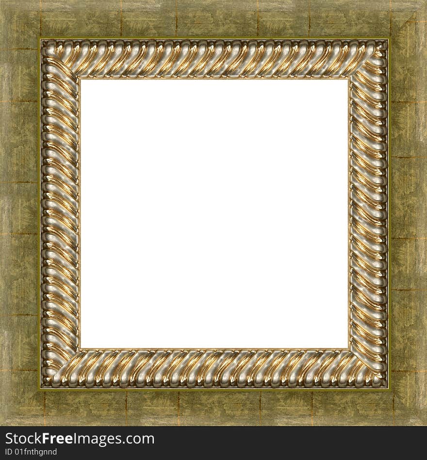 A picture frame on a white