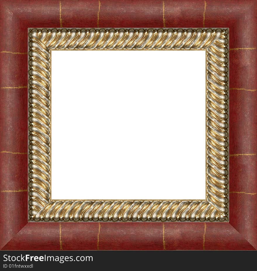 A picture frame on a white