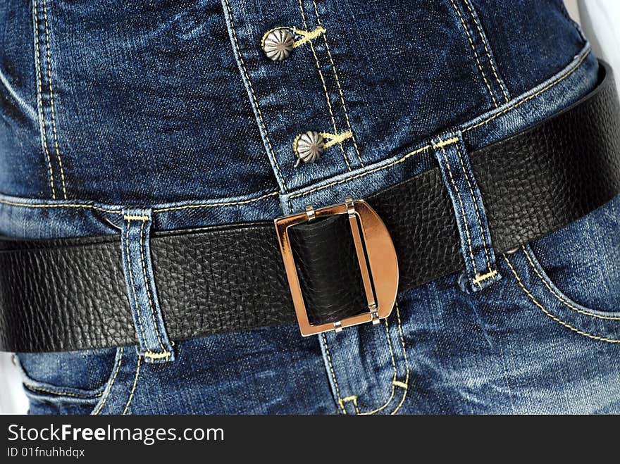 Jeans, Pocket, Buttons and belt