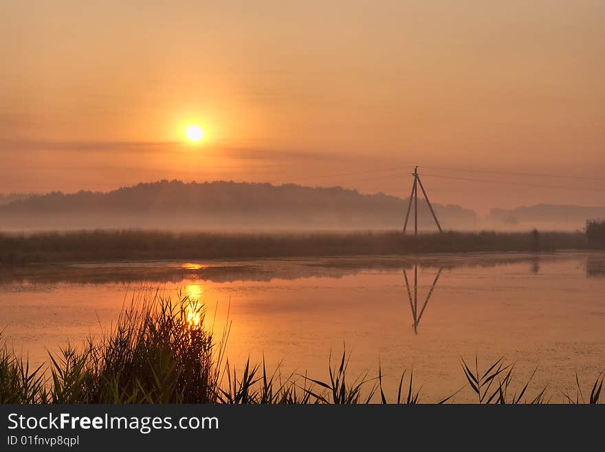 Sunrise In Ukrainian Countryside