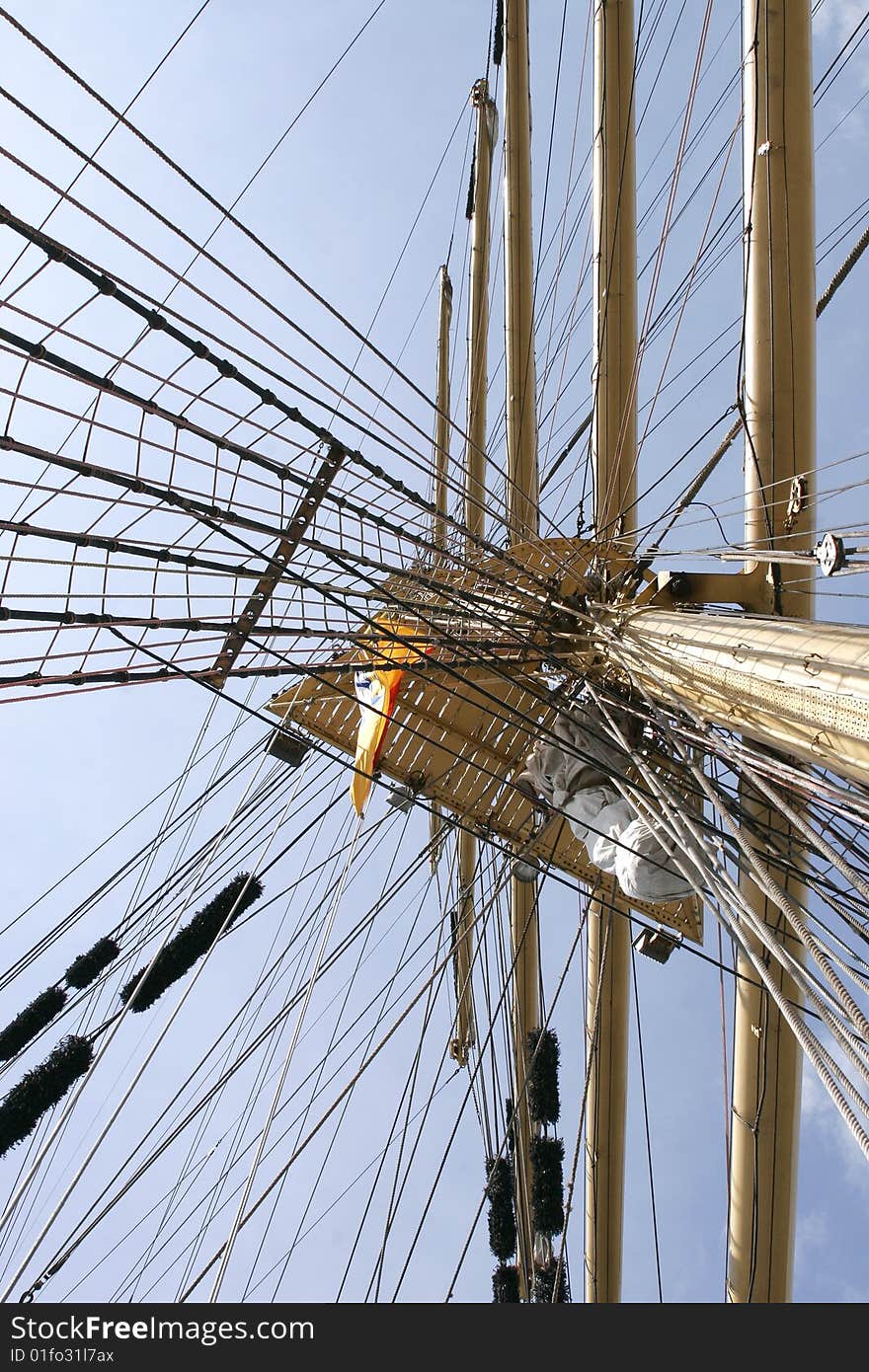 Mast of sail ship