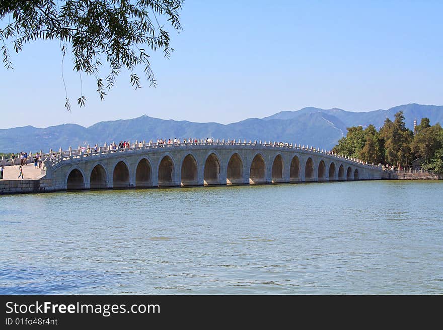 17-arc bridge in Summer Palace,Beijing,China. 17-arc bridge in Summer Palace,Beijing,China