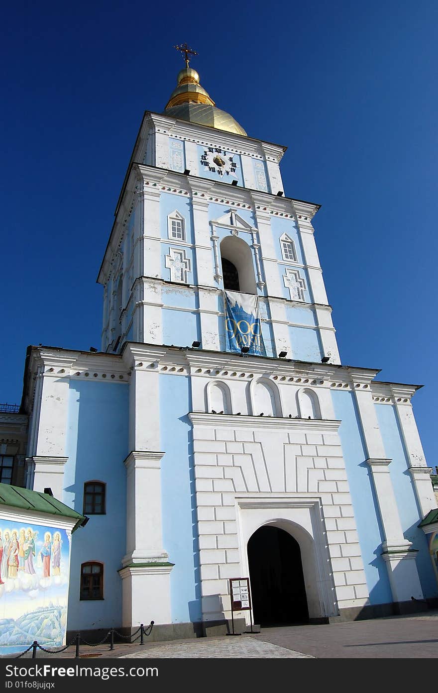 Saint Michael's Golden-Domed Cathedral in Kiev, Ukraine (Malorussia)
 At winter. Saint Michael's Golden-Domed Cathedral in Kiev, Ukraine (Malorussia)
 At winter