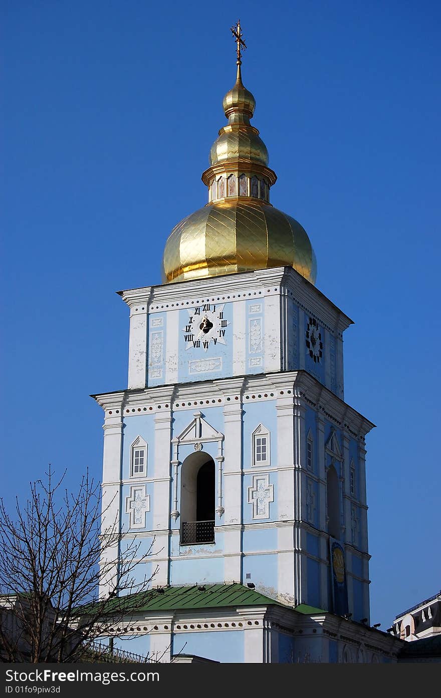 Saint Michael's Golden-Domed Cathedral in Kiev, Ukraine (Malorussia)
 At winter. Saint Michael's Golden-Domed Cathedral in Kiev, Ukraine (Malorussia)
 At winter