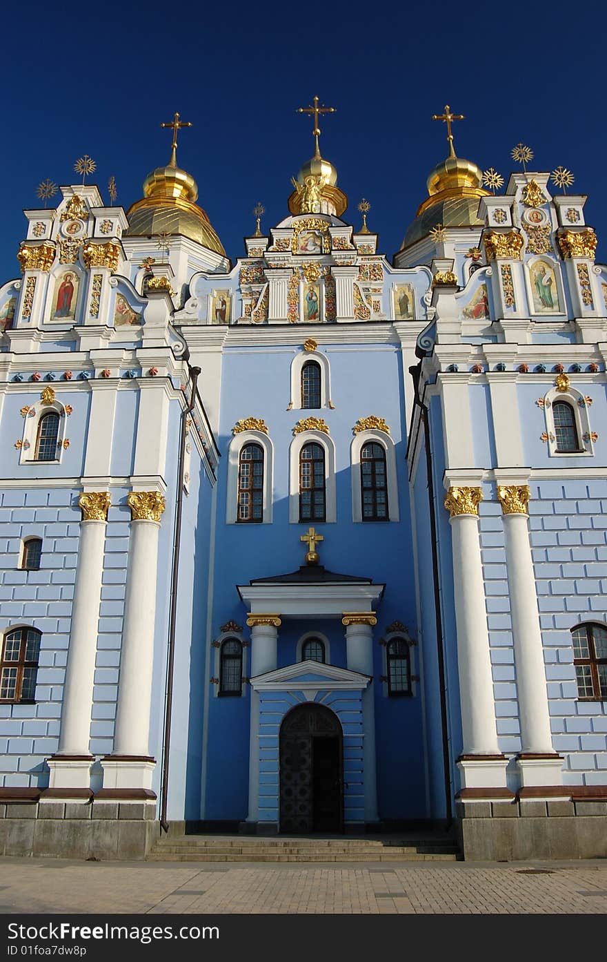 Saint Michael's Golden-Domed Cathedral in Kiev, Ukraine (Malorussia)
 At winter. Saint Michael's Golden-Domed Cathedral in Kiev, Ukraine (Malorussia)
 At winter