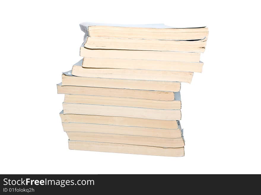 Magazines on the white background