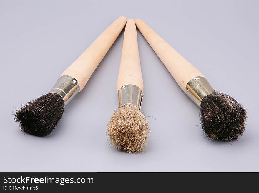 Three brushes