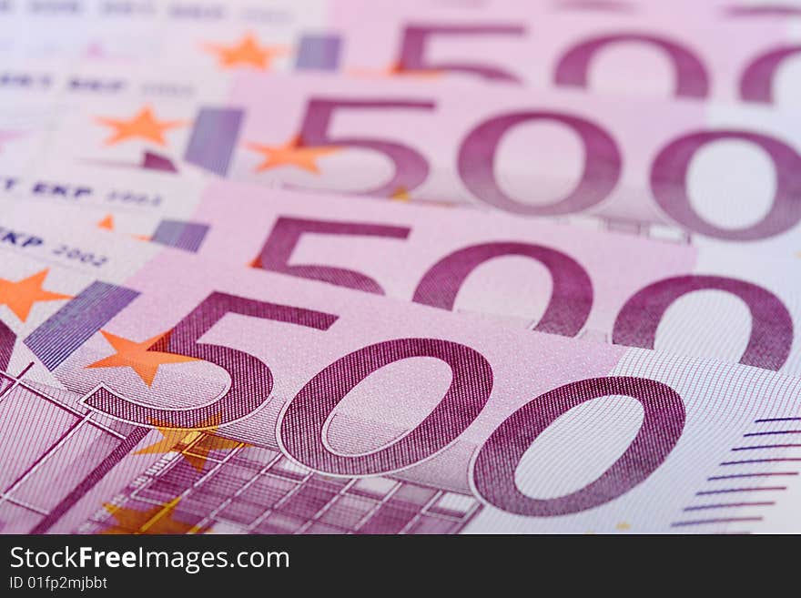 500 euro banknotes, can be used as a background