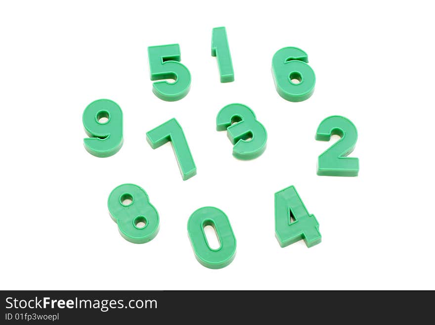 Plastic numerals