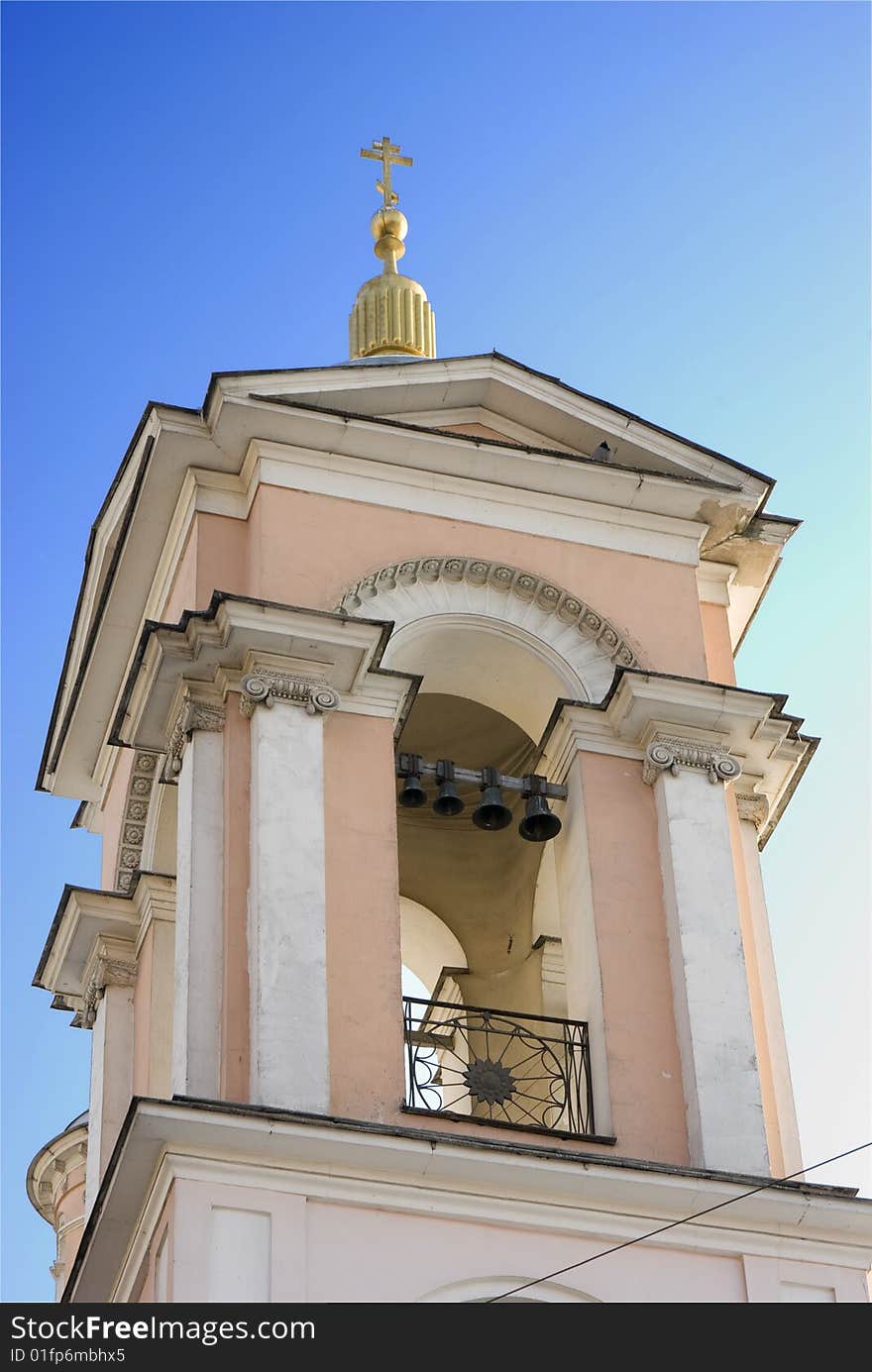 This is a belfry at morning time. This is a belfry at morning time