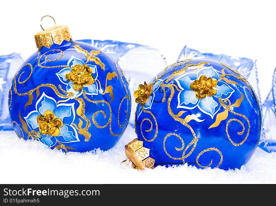 Blue Christmas balls