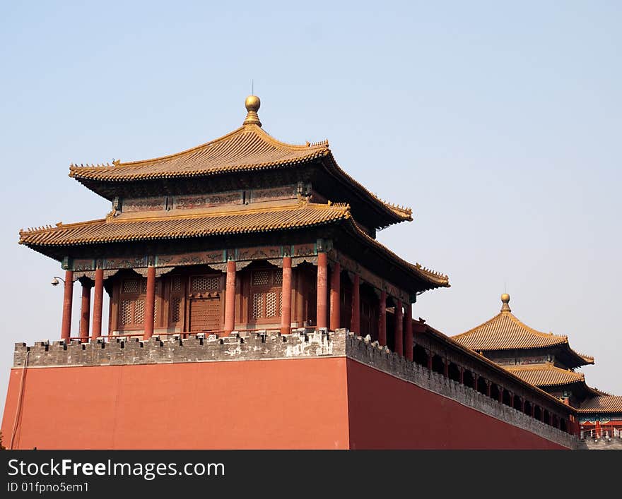 Great historical chinese archetecture in the forbidden city. Great historical chinese archetecture in the forbidden city