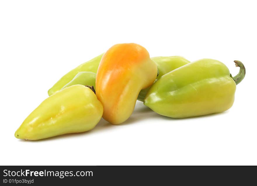 Fresh vegetables on  white background