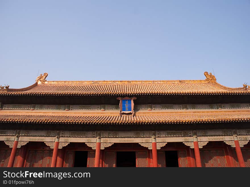 The royal forbidden city in winter beijing. The royal forbidden city in winter beijing