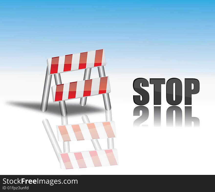 Stop sign with Blue Background