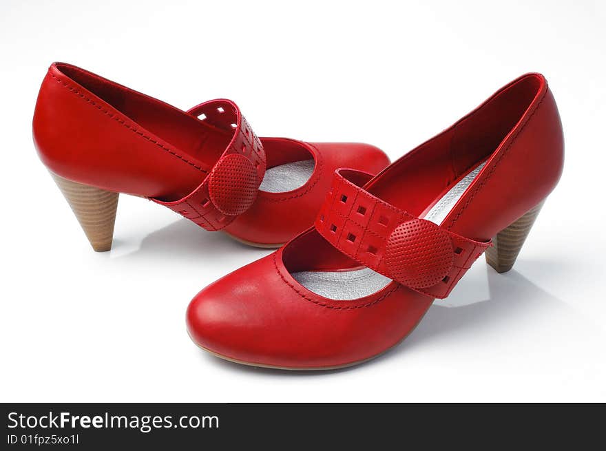 Woman Red Shoes