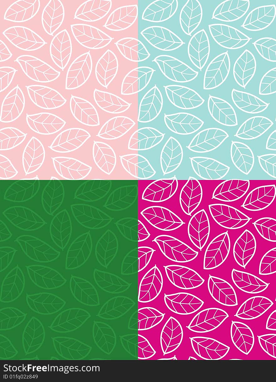 Spring leaves - seamless pasttern