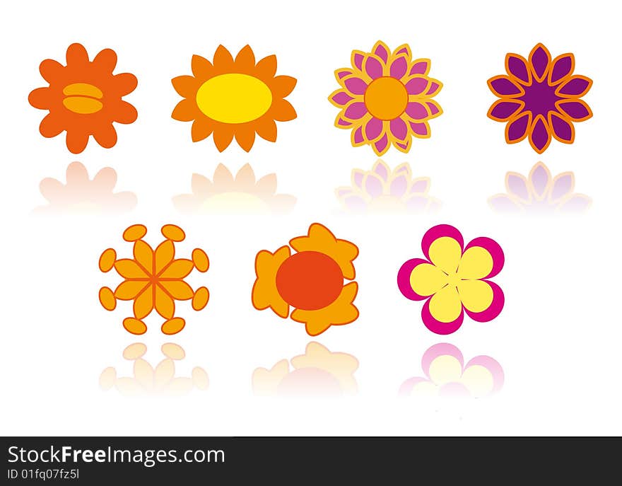 Different Flowers - Vector Image