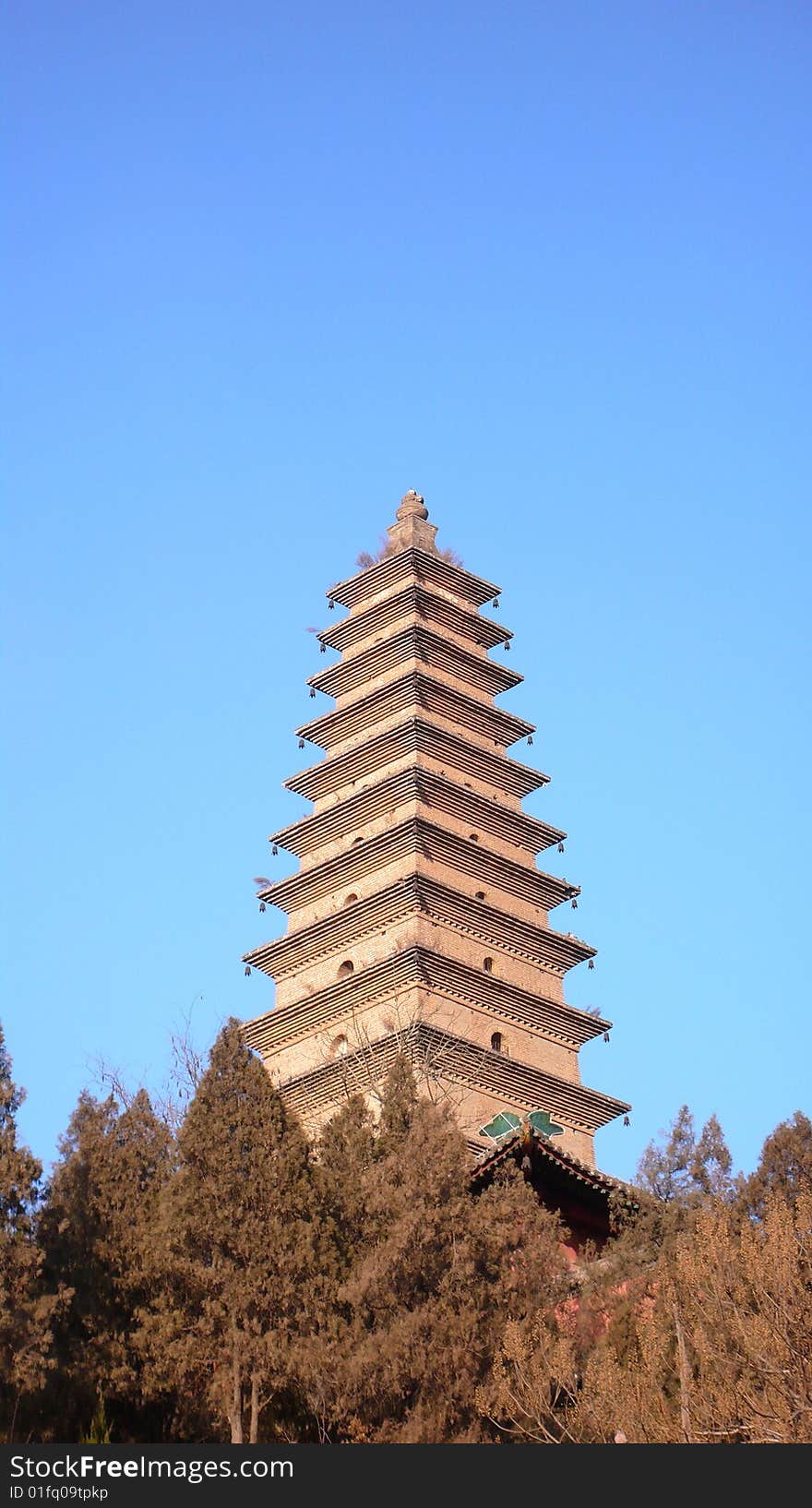 A famous ancient Pogoda named Yingyingta in Shannxi,China. A famous ancient Pogoda named Yingyingta in Shannxi,China