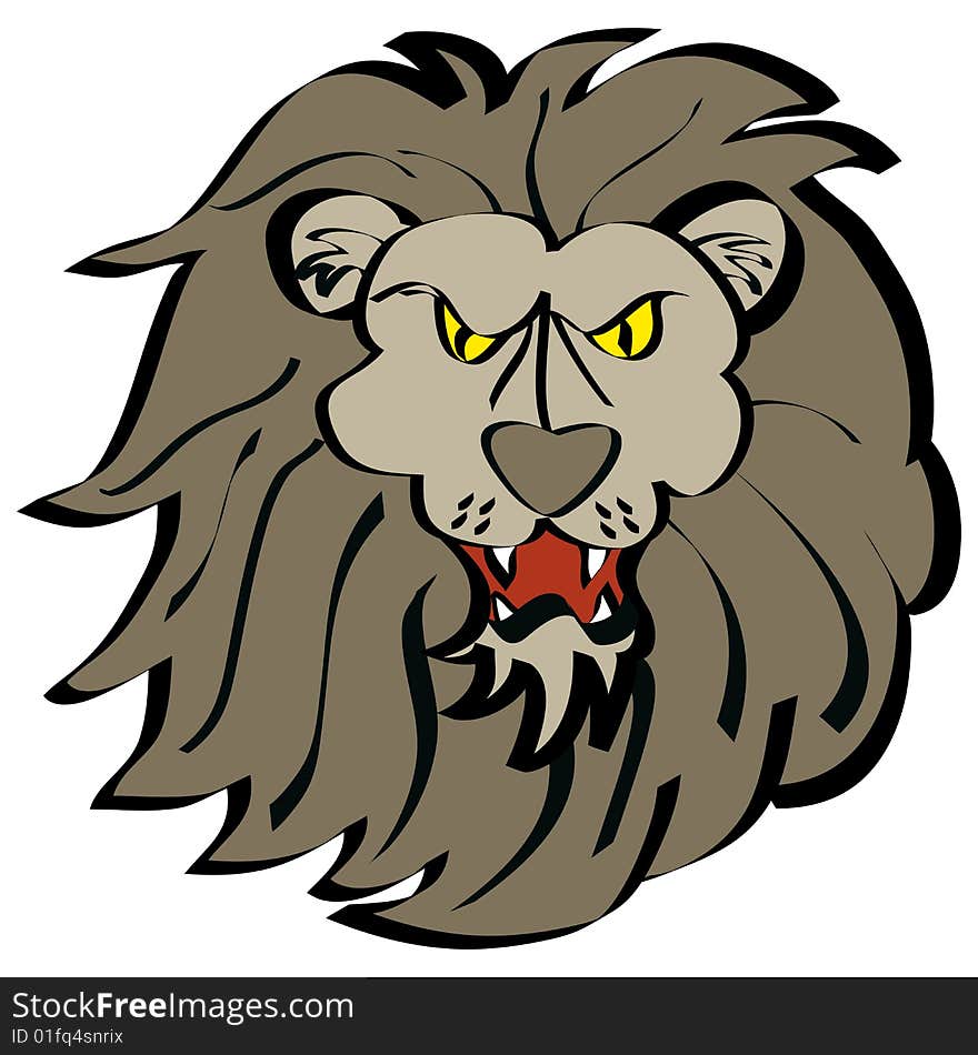 Cartoon lion face