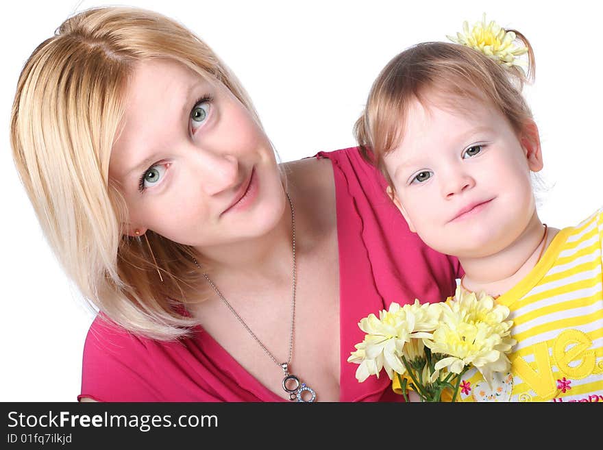 Young mother with cute little daughter. Young mother with cute little daughter