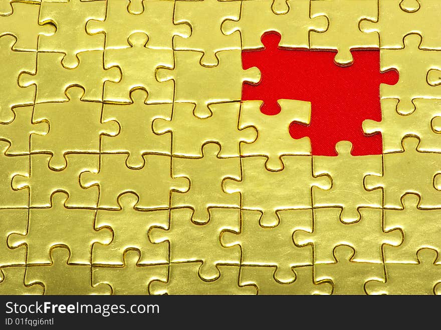 Background of gold jigsaw puzzle. Background of gold jigsaw puzzle