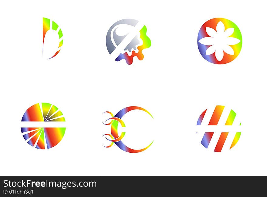 Set of logo design elements