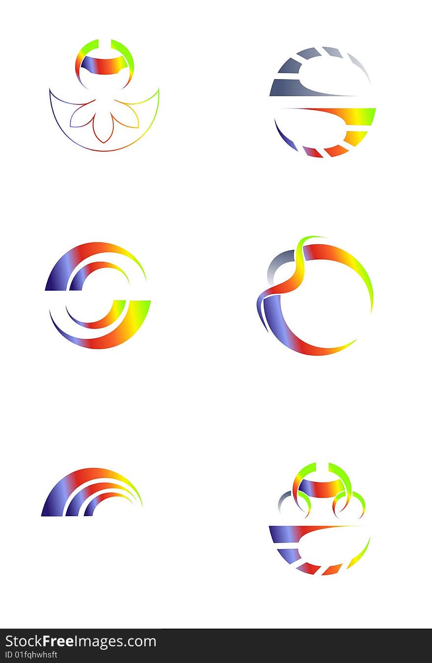 abstract logo design elements