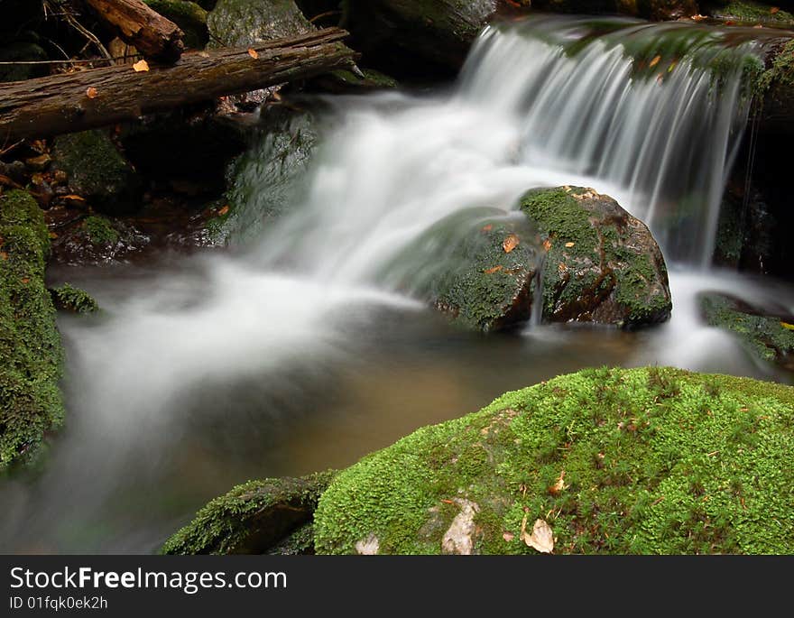 Mountain creek in the Czech republic. Mountain creek in the Czech republic