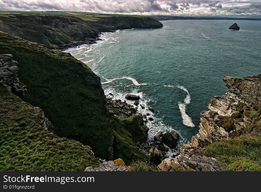 Seashore by Tintagel, Cornwall, England