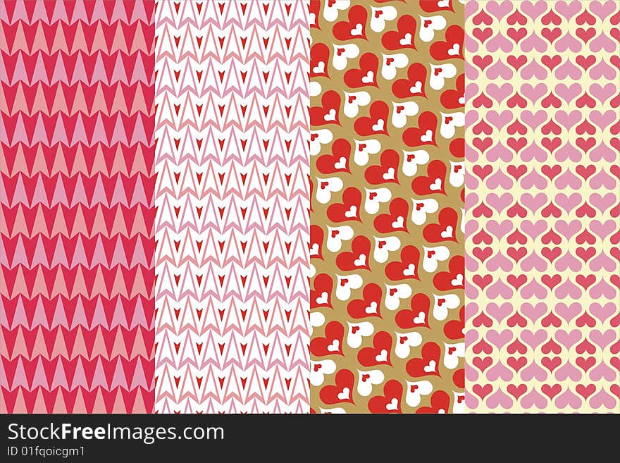 Vector hearts backgrounds for decoration