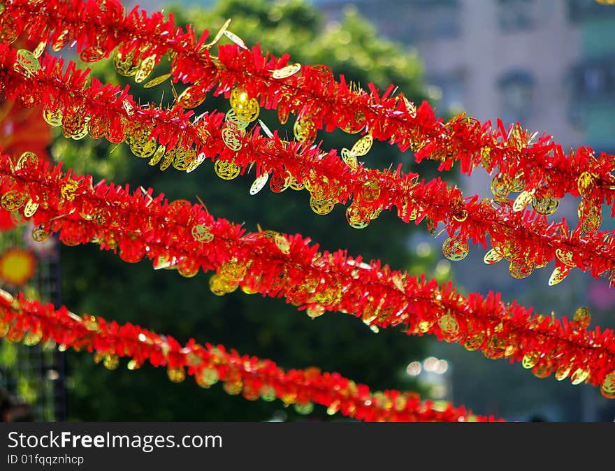 Red decorations for chinese new year