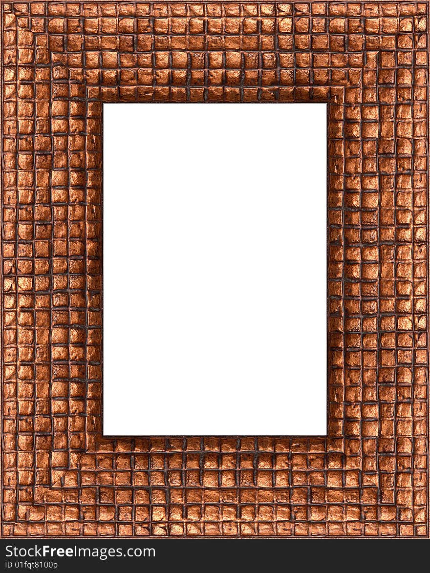 A picture frame on a white