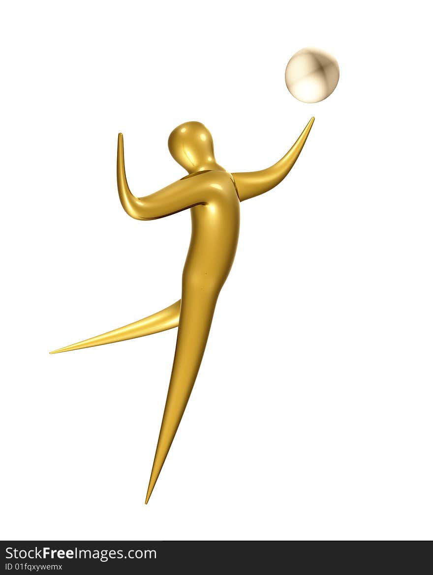 Volley ball sport icon figure