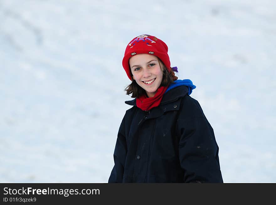 Child in the snow