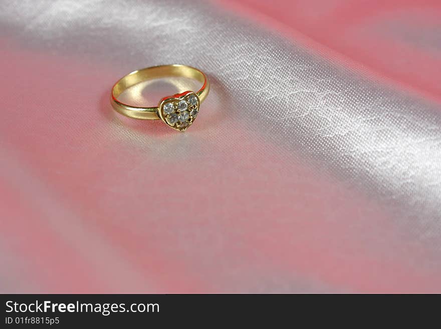 Heart shaped ring isolated