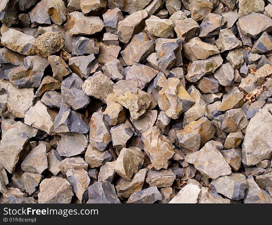 Multiple Broken Flint Rocks Background