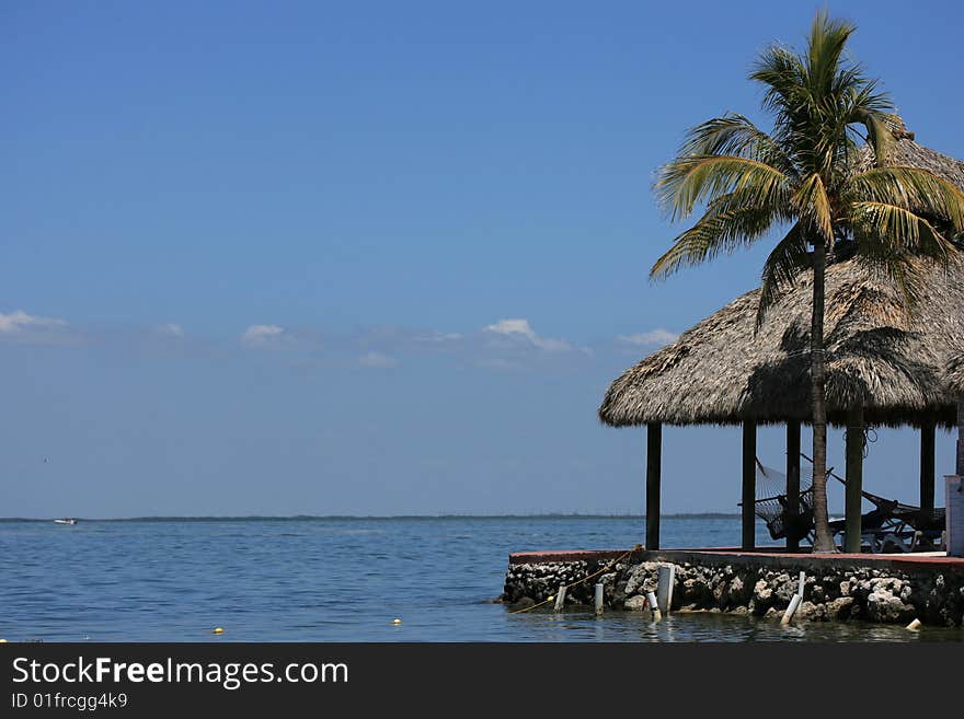 Relaxing seaside cabana on the Caribbean. Relaxing seaside cabana on the Caribbean.